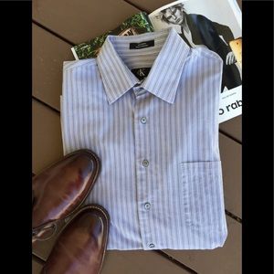 Calvin Klein Men's Striped Dress Shirt 16 1/2